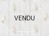 19世紀 アンティーク 薔薇のリボン刺繍　ファブリック パネル