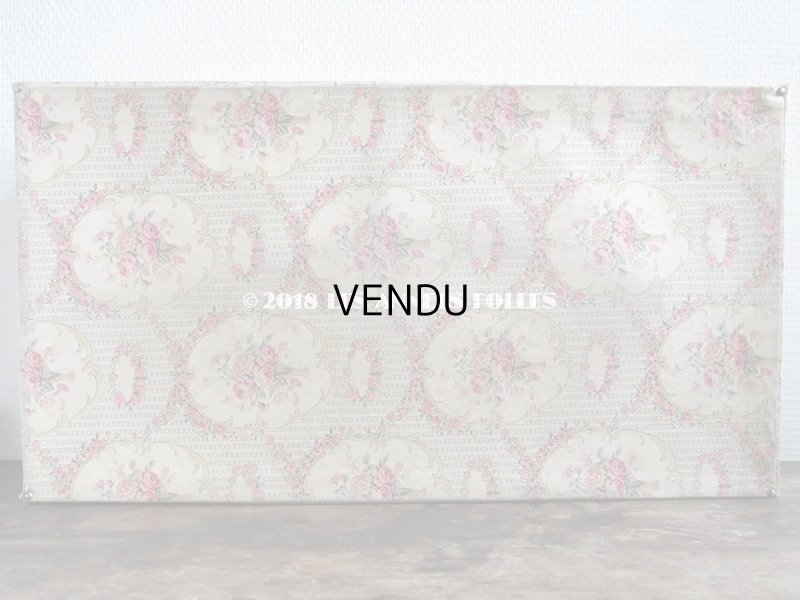 画像11: 1900年代 アンティーク 薔薇の花かご＆ガーランド 大きなカルトナージュボックス 52.8×30×12cm