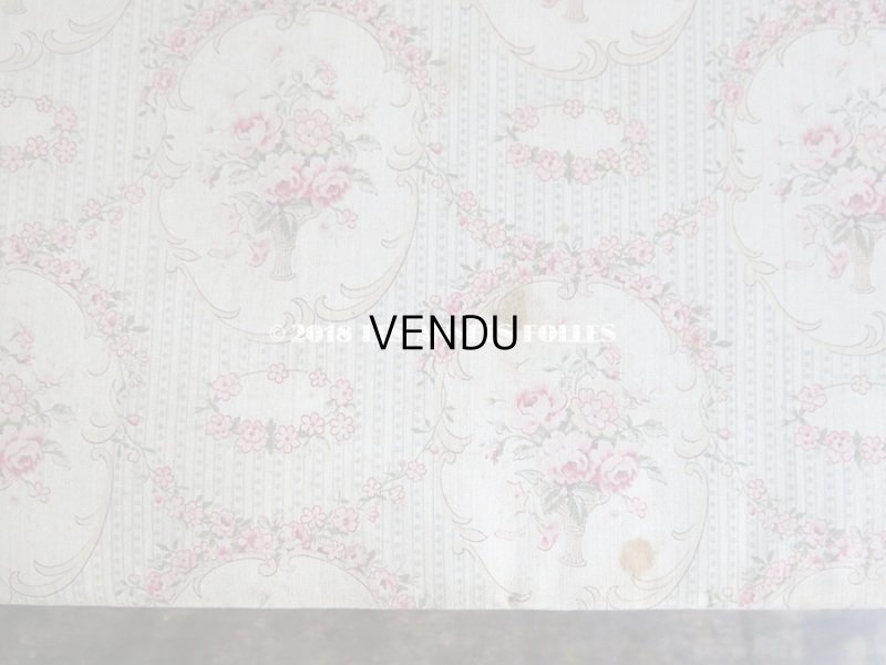 画像9: 1900年代 アンティーク 薔薇の花かご＆ガーランド 大きなカルトナージュボックス 52.8×30×12cm