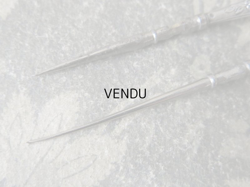 画像8: 1930年代 アンティーク シルバー製 リボン柄のソーイングセット 裁縫道具