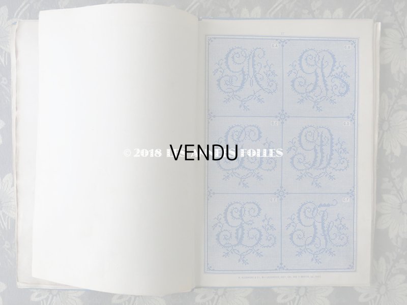 画像7: 19世紀末 アンティーク ダブルモノグラムの刺繍図案帳 MANUELE DE MONOGRAMMES MARQUES N 195 - N.ALEXANDRE&CIE -