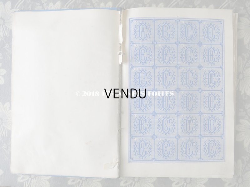 画像5: 19世紀末 アンティーク ダブルモノグラムの刺繍図案帳 MANUELE DE MONOGRAMMES MARQUES N 195 - N.ALEXANDRE&CIE -