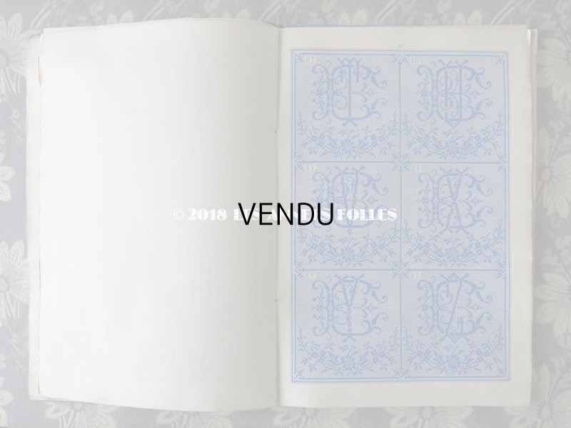 画像6: 19世紀末 アンティーク ダブルモノグラムの刺繍図案帳 MANUELE DE MONOGRAMMES MARQUES N 195 - N.ALEXANDRE&CIE -