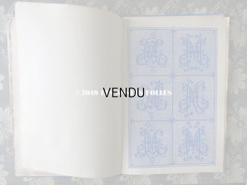 画像8: 19世紀末 アンティーク ダブルモノグラムの刺繍図案帳 MANUELE DE MONOGRAMMES MARQUES N 195 - N.ALEXANDRE&CIE -