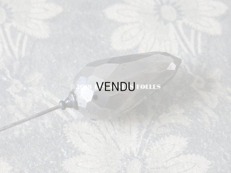 画像3: 1900年代 アンティーク 吹きガラス製のハットピン シルバー　エパングル 