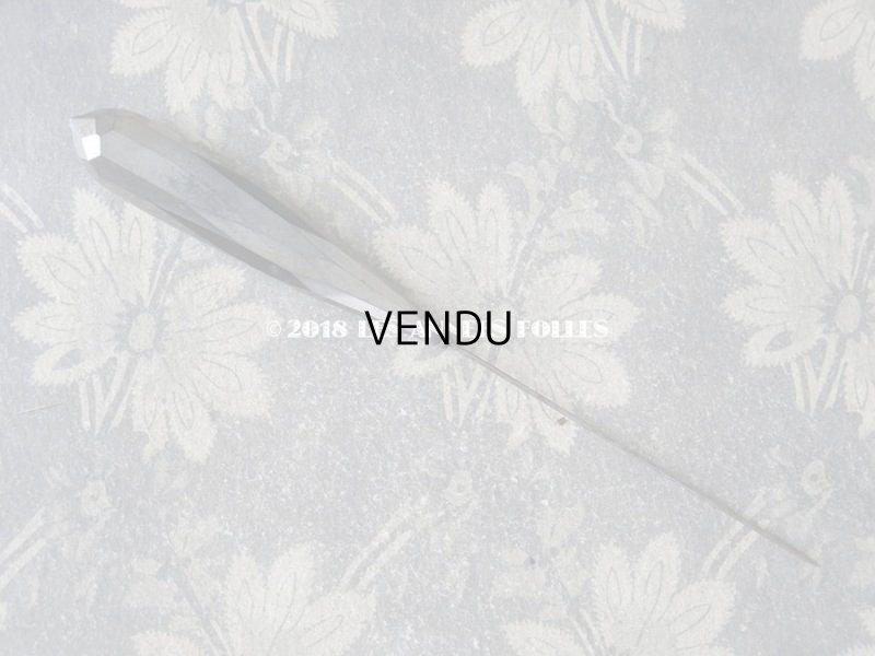 画像7: 1900年代 アンティーク 吹きガラス製のハットピン シルバー　エパングル 