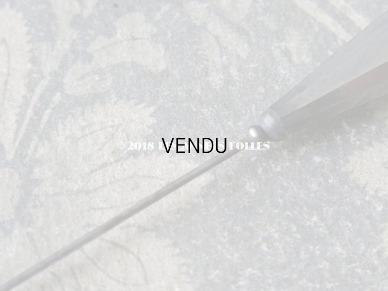 画像11: 1900年代 アンティーク 吹きガラス製のハットピン シルバー　エパングル 