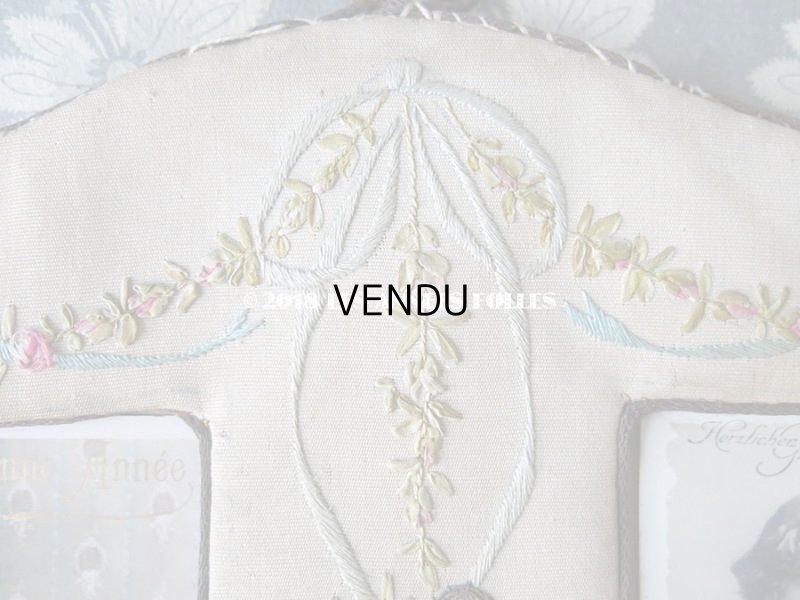 画像5: アンティーク リボン刺繍のフォトフレーム 薔薇の花かご＆薔薇とリボンのガーランド