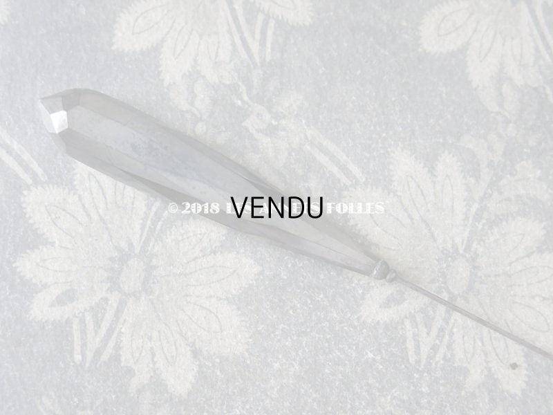 画像9: 1900年代 アンティーク 吹きガラス製のハットピン シルバー　エパングル 