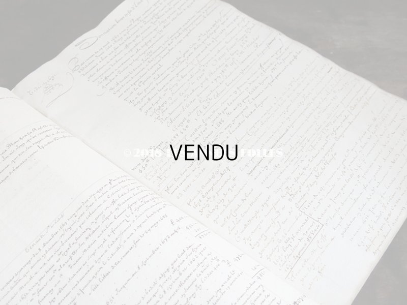 画像7: 1684年 アンティーク 古文書の大きな冊子