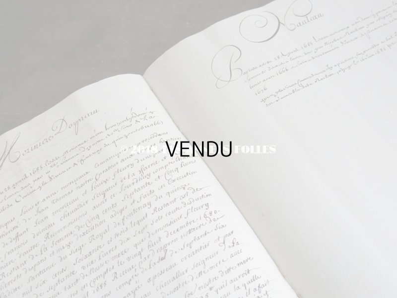 画像9: 1684年 アンティーク 古文書の大きな冊子