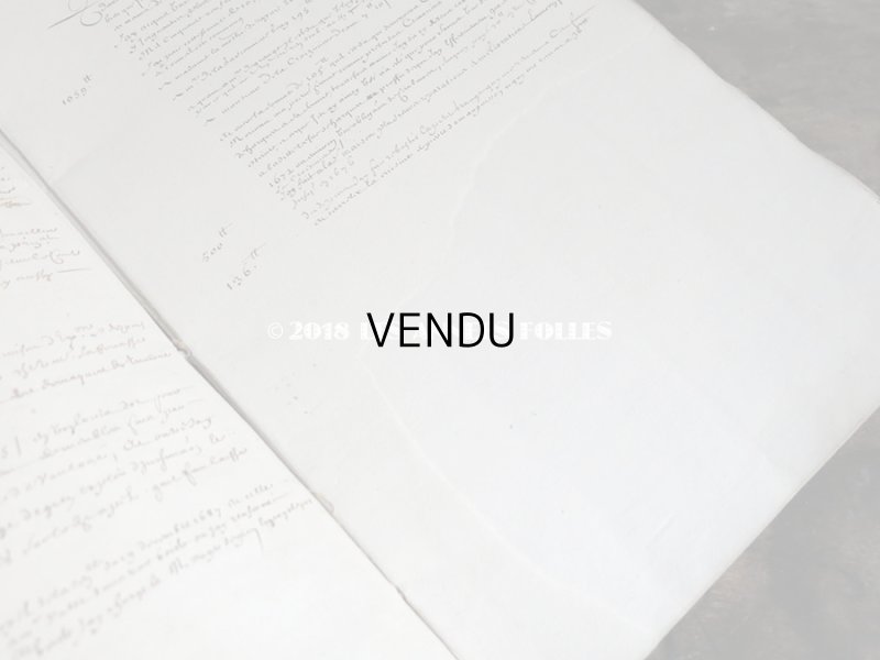 画像13: 1684年 アンティーク 古文書の大きな冊子