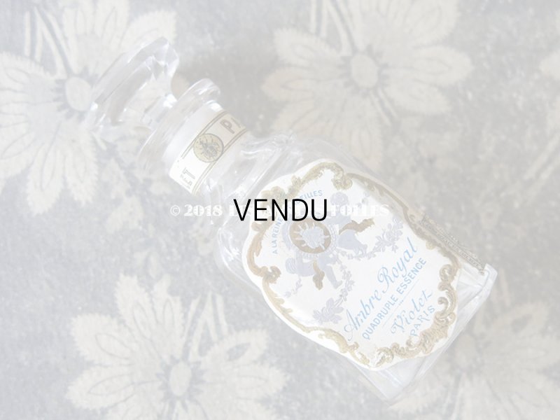 画像5: 1900年 アンティーク パフュームボトル 天使と薔薇のガーランド AMBRE ROYAL - VIOLET PARIS -