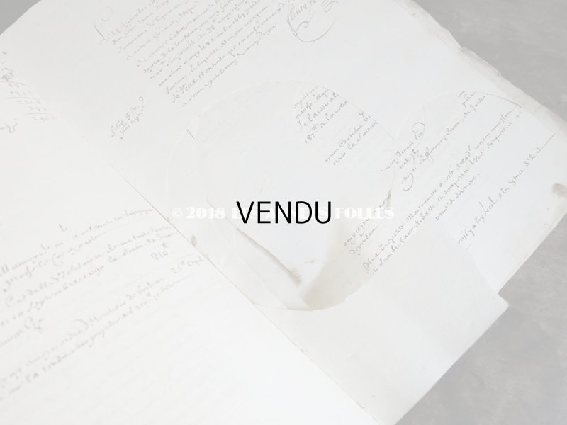 画像11: 1684年 アンティーク 古文書の大きな冊子