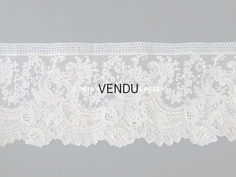 画像3: 19世紀末 未使用 アンティーク ニードルレース ポワンドガーズ 新品同様 【 ポワン・ド・ガーズ】 360cm