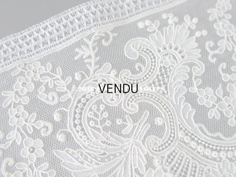 画像5: 19世紀末 未使用 アンティーク ニードルレース ポワンドガーズ 新品同様 【 ポワン・ド・ガーズ】 360cm