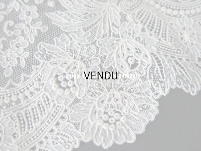 画像4: 19世紀末 未使用 アンティーク ニードルレース ポワンドガーズ 新品同様 【 ポワン・ド・ガーズ】 360cm