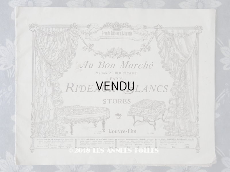 画像1: アンティーク ボンマルシェのカタログ　カーテン＆ベッドカバー RIDEAUX BLANCS - AU BON MARCHE -