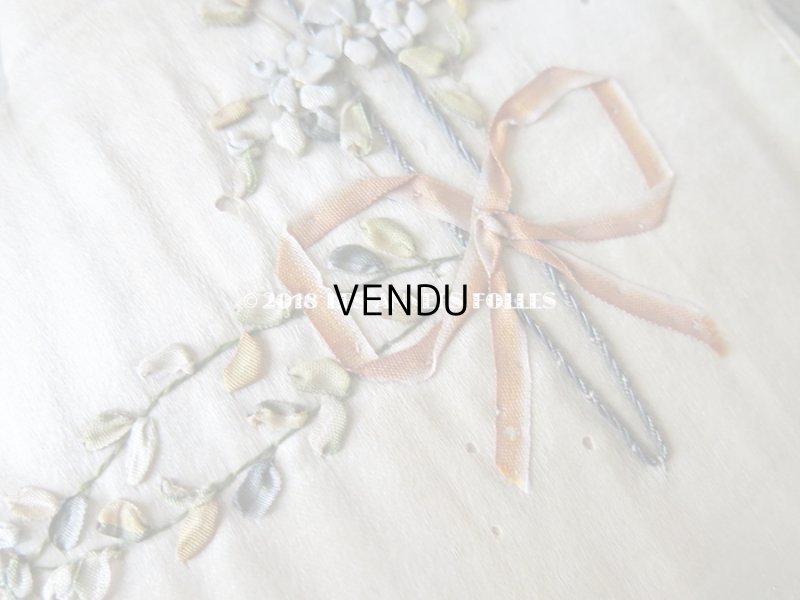 画像13: アンティーク リボン刺繍のフレーム 薔薇とリボン&勿忘草のガーランド