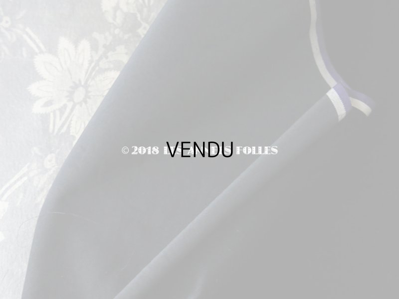 画像4: 19世紀末 アンティーク ファブリック シルク製 ベルベット 黒 72×50cm　