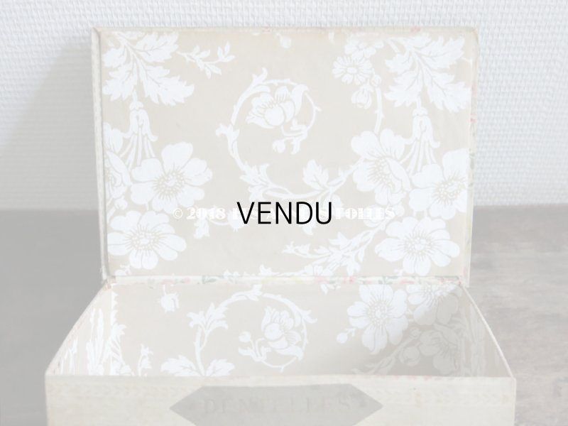 画像9: 1900年代 アンティーク カルトナージュチェスト  薔薇のガーランド