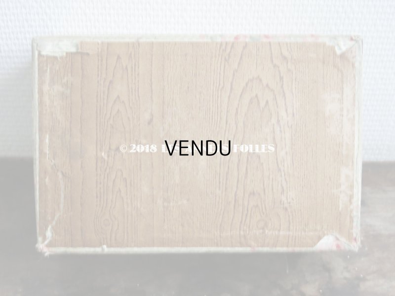 画像18: 1900年代 アンティーク カルトナージュチェスト  薔薇のガーランド