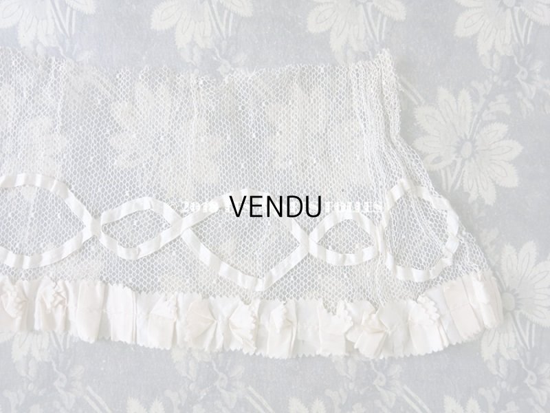 画像7: 1900年代 アンティーク フリル付レース ドレスの裾  1.25m 