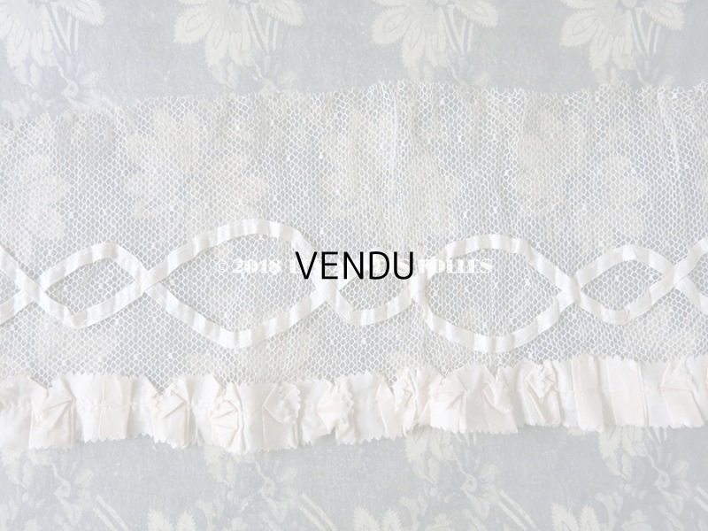 画像6: 1900年代 アンティーク フリル付レース ドレスの裾  1.25m 