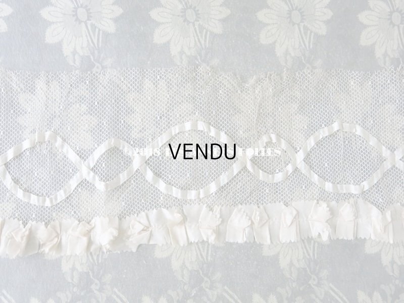 画像4: 1900年代 アンティーク フリル付レース ドレスの裾  1.25m 