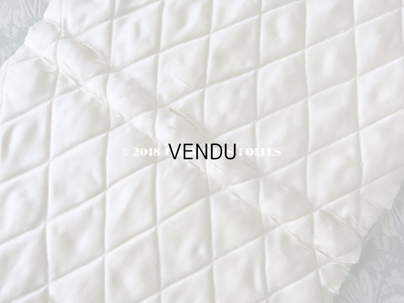 画像12: アンティーク シルク製 ハンキーケース 薔薇の花かご & ガーランド リボン刺繍  ハンカチ用ポシェット 