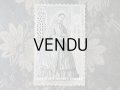 アンティーク  ホーリーカード コミュ二オンの少女 レースの透かし模様