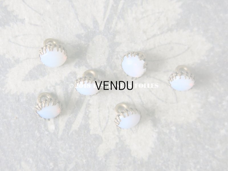 画像3: 【クリスマスセール2018対象外】 アンティーク ドール用 極小 ボタン 7mm 6ピースのセット オパールカラー