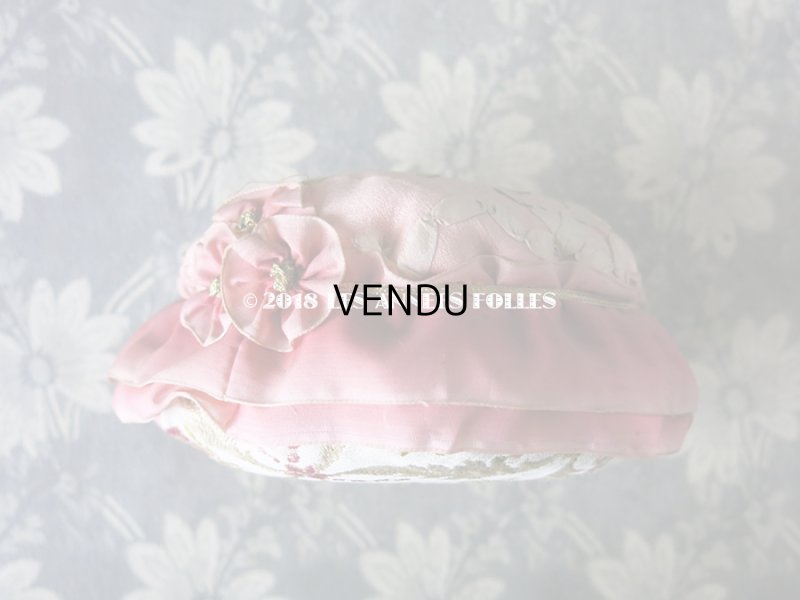 画像11: 【クリスマスセール2018対象外】 19世紀末 アンティーク ピンクッション 花かごのリボン刺繍