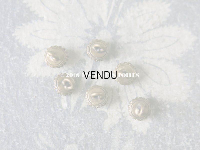 画像4: 【クリスマスセール2018対象外】 アンティーク ドール用 極小 ボタン 7mm 6ピースのセット オパールカラー