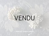 【クリスマスセール2018対象外】 アンティーク ペップ コサージュ用 花芯 マットなオフホワイト