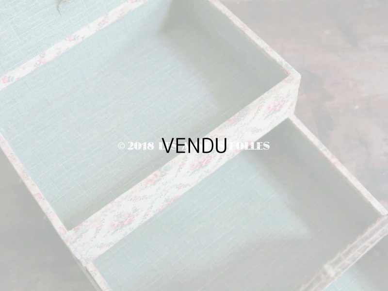 画像12: 【クリスマスセール2018対象外】 1900年代 アンティーク 薔薇模様の裁縫箱 カルトナージュボックス