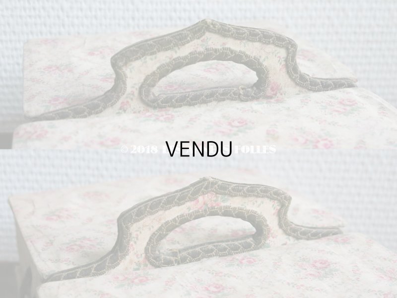 画像8: 【クリスマスセール2018対象外】 1900年代 アンティーク 薔薇模様の裁縫箱 カルトナージュボックス