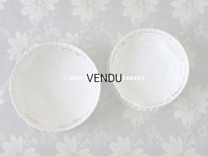 画像5:  【クリスマスセール2018対象外】 アンティーク ワックスフラワー付　ドラジェのお菓子箱 バテム レースペーパー付