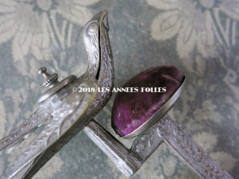 画像4: 【クリスマスセール2018対象外】 19世紀 アンティーク 燕のピンクッション クリップ付 ヴィクトリアン