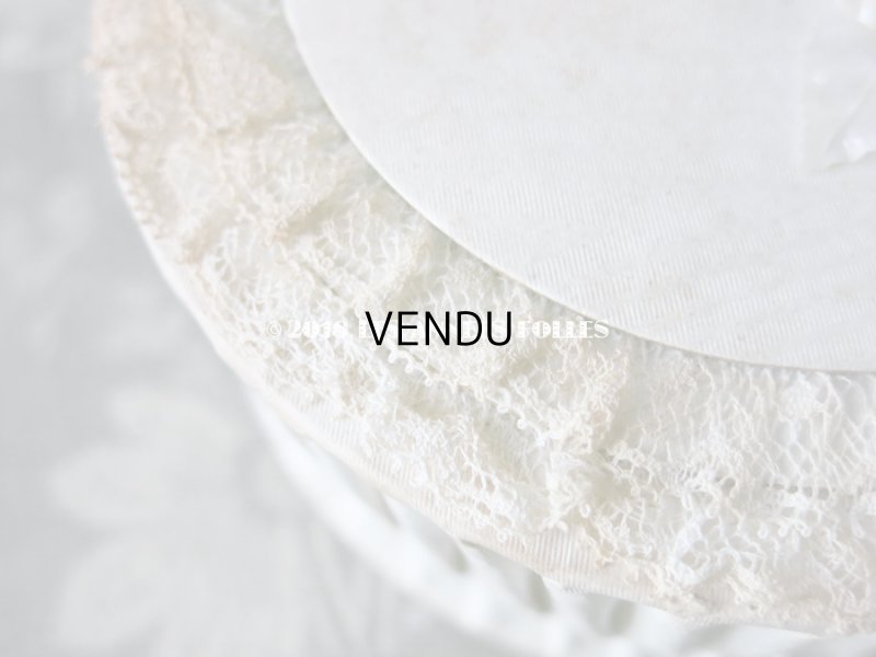 画像4:  【クリスマスセール2018対象外】 アンティーク ワックスフラワー付　ドラジェのお菓子箱 バテム レースペーパー付