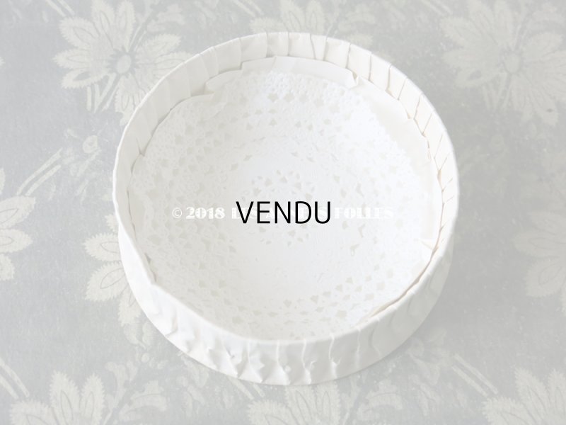 画像6:  【クリスマスセール2018対象外】 アンティーク ワックスフラワー付　ドラジェのお菓子箱 バテム レースペーパー付