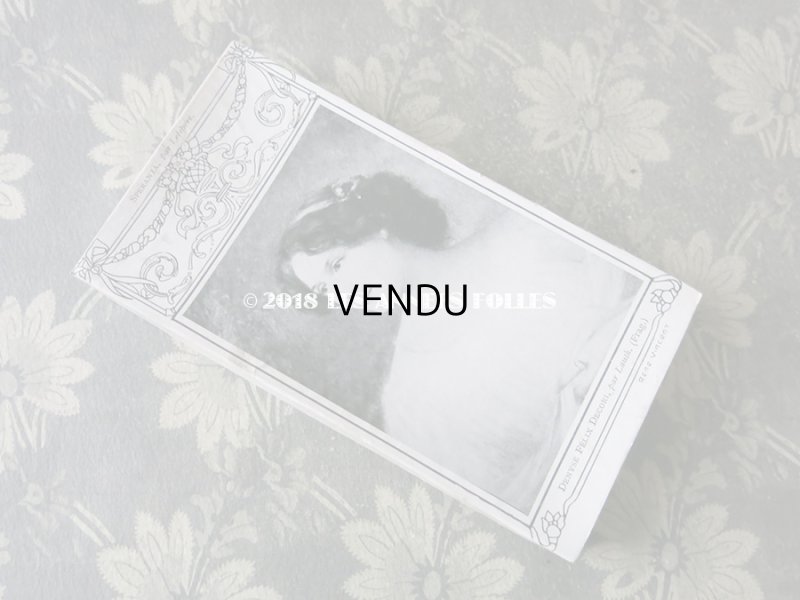 画像11: 未使用 1920年代 アンティーク バレエ用 シルクシフォン ピンクの薔薇のヘッドリース 箱入り