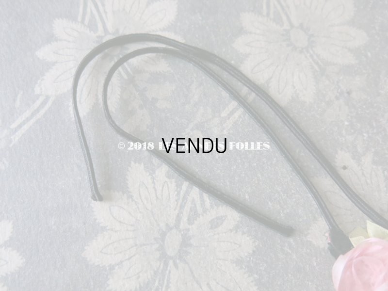 画像8: 未使用 1920年代 アンティーク バレエ用 シルクシフォン ピンクの薔薇のヘッドリース 箱入り