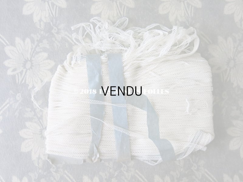 画像4: 未使用 アンティーク ドール用  極細 チュールレース オフホワイト 100m 4mm幅