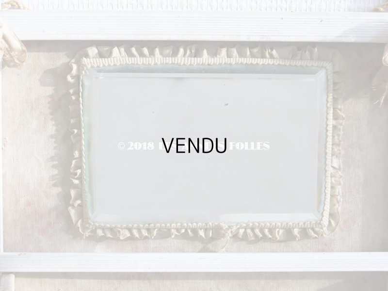 画像5: 1900年代 アンティーク　カルトナージュのラック ミラー付 フリル＆薔薇模様