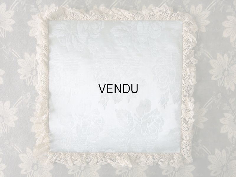 画像3: 19世紀末 アンティーク シルク製 ハンキーケース グレイッシュブルー ハンカチ用ポシェット 