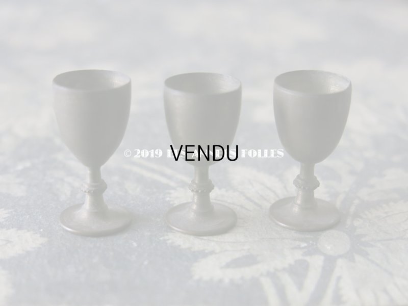 画像6: アンティーク ドール ミニョネット用 メタル製 とても小さなグラスのセット