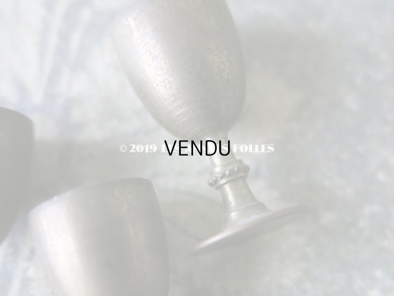 画像3: アンティーク ドール ミニョネット用 メタル製 とても小さなグラスのセット