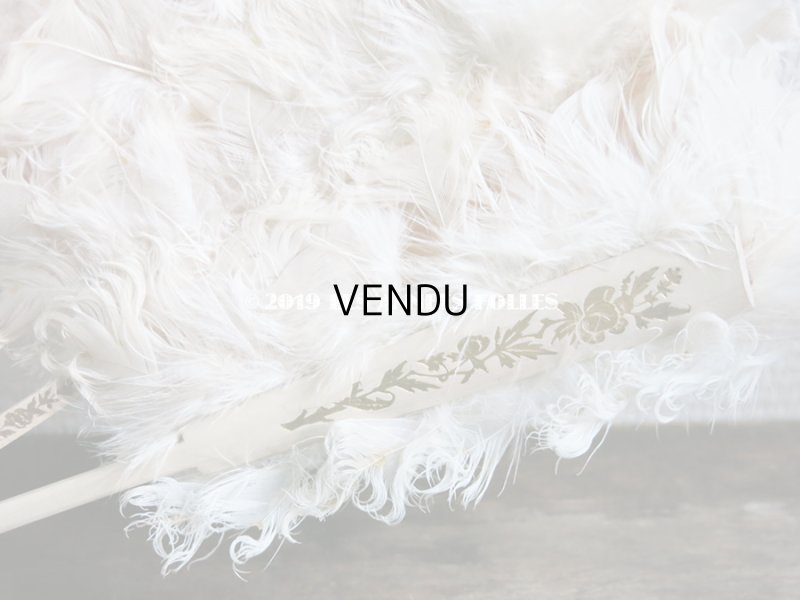 画像3: 1900年代 アンティーク オフホワイトのフェザーのファン