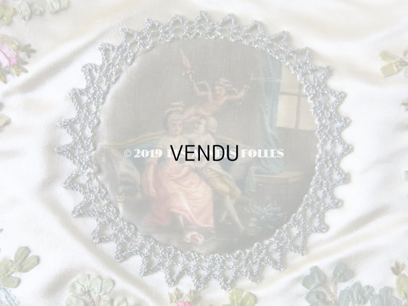 画像3: 19世紀 アンティーク シルク製 ロココ調 オモニエール